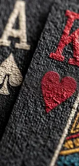 Ace and King playing cards with textured design.