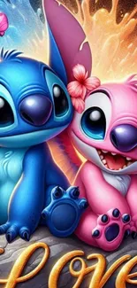 Cartoon aliens with vibrant colors and butterflies.