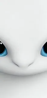 Adorable blue-eyed fantasy creature wallpaper.