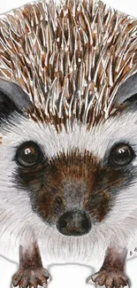 Cute hedgehog art wallpaper with earthy tones for mobile.