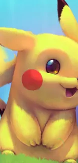 Adorable animated yellow creature wallpaper.