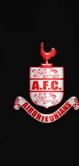 AFC Airdrieonians crest on black background.