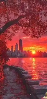 Afterglow Red Sky At Morning Sunset Live Wallpaper