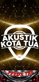 Akustik Kota Tua music-themed wallpaper with bold design and vibrant colors.