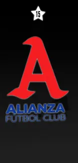 Alianza Futbol Club logo on black background wallpaper.