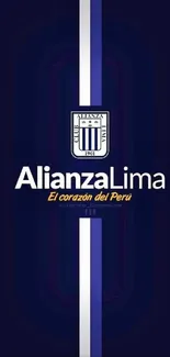 Alianza Lima football club mobile wallpaper with emblem and bold colors.