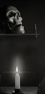 Mysterious alien scientist in dark laboratory setting.