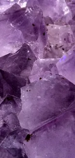 Purple amethyst crystals form a stunning background.