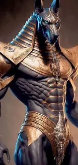 Ancient warrior with gold armor wallpaper.