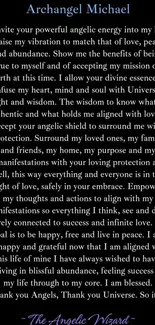 Mobile wallpaper with angelic message and positive affirmations.
