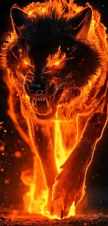 Angry Running Electric Wolf  Live Wallpaper