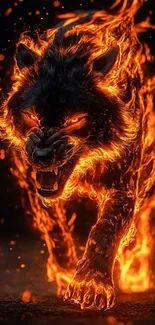 Angry Walking Electric Wolf  Live Wallpaper