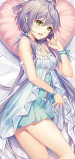 Anime girl with pastel colors and vibrant design, perfect for wallpaper.