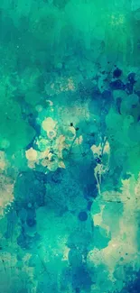 Aqua abstract mobile wallpaper with teal and blue hues, exuding a calm atmosphere.