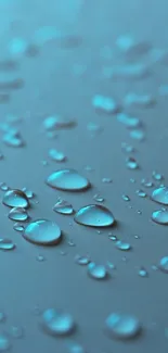 Aqua droplets beautifully scattered on a serene mobile wallpaper background.