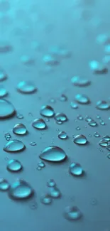 Aqua-themed wallpaper with water droplets.