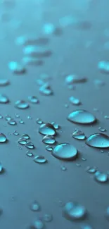 Aqua droplets on a sleek surface, mobile wallpaper.