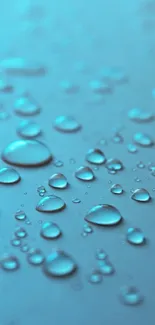 Aqua water droplets on smooth surface wallpaper