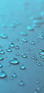 Aqua droplets on a blue background, perfect for mobile wallpaper.