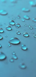 Aqua droplets on surface creating a soothing phone wallpaper.