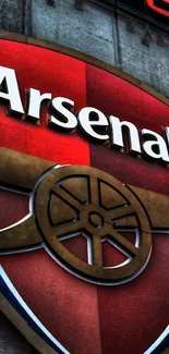 Arsenal football club logo mobile wallpaper.