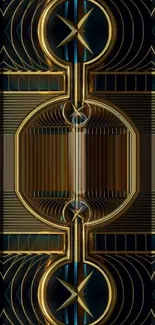 Art Deco abstract geometric wallpaper design.