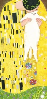 Artistic Klimt-inspired wallpaper for mobile.