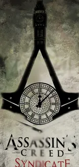 Assassin's Creed Syndicate wallpaper with clock tower and vintage design.