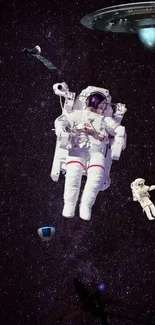 Astronaut Flash Photography Gesture Live Wallpaper