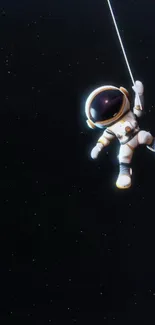Astronaut floating in space wallpaper