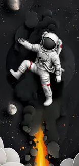 Astronaut Outer Space Astronomical Object Live Wallpaper