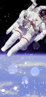 Astronaut World Flash Photography Live Wallpaper