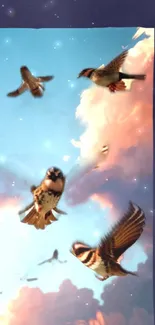 Atmosphere Cloud Bird Live Wallpaper