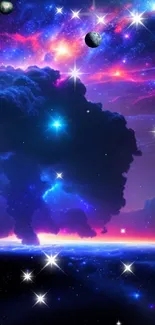 Atmosphere Purple Light Live Wallpaper