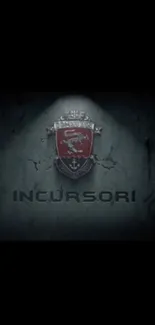 Incursori emblem on dark background, perfect for mobile wallpaper.