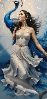 Azure Flash Photography Gown Live Wallpaper