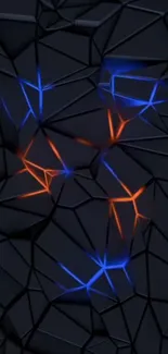 Azure Triangle Material Property Live Wallpaper