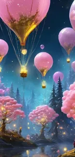 Balloon Pink Aerostat Live Wallpaper