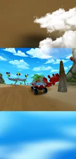 Beach Buggy Racing wallpaper with blue sky and vibrant scenery.