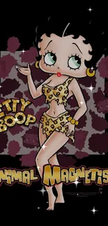 Betty Boop wallpaper with black background.