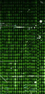 Green binary code wallpaper with a digital matrix look.