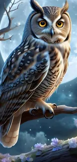 Bird Great Horned Owl Organism Live Wallpaper