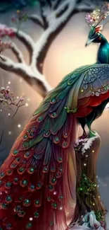 Bird Green Dress Live Wallpaper