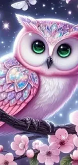 Bird Owl Purple Live Wallpaper