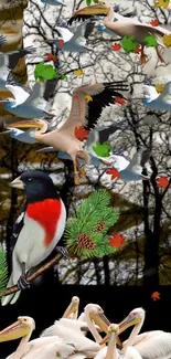 Bird Plant Botany Live Wallpaper