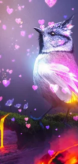 Bird Purple Light Live Wallpaper