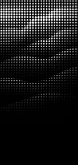 Black and white abstract dotted wallpaper.