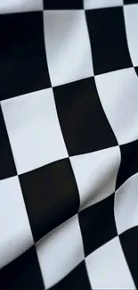 Black and white checkered pattern wallpaper with a stylish modern design.