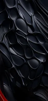 Abstract black texture design with sleek futuristic style.