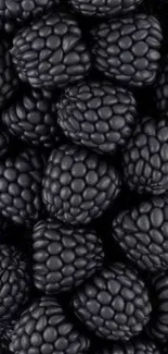 Close-up of textured blackberries creating a dark, stylish phone wallpaper.